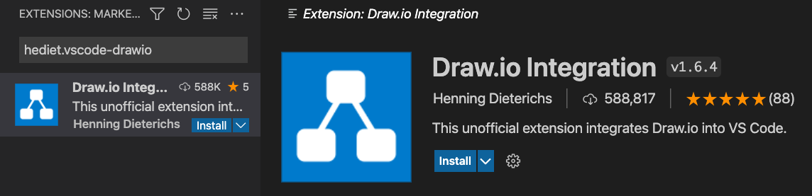 install hediet.vscode-drawio